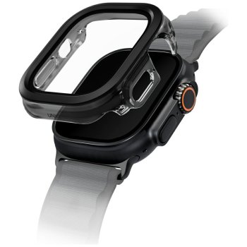 Чехол с защитным стеклом Uniq Voute для Apple Watch Ultra 49mm, Черный