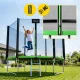4FIZJO CLASSIC Garden Trampoline 312 cm 10 FT with Net and Ladder, Green/Black