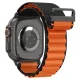 Ремешок Spigen WBF1 для Apple Watch 44 / 45 / 46 / 49 мм, черный с оранжевым