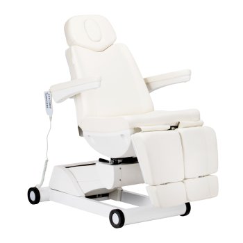 Azzurro 873 Pedi Balts Grozāms Elektriskais Kosmētikas Krēsls | White Swivel Electric Cosmetic Chair