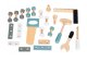 Ecotoys 1172 Wooden Tool Bench and Workshop, 32 Pieces