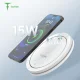 Naktslampiņa ar bezvadu lādētāju T-Phox SL-603 15W, balta