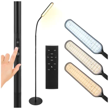 LED stāvlampa ar pulti un taimeri 180cm Izoxis 26885, melna