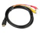 HDMI uz 3x RCA kabelis 1,5 m