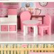 Lulilo Papilio Large 3-Story Wooden Dollhouse 80cm, Pink