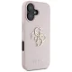 Guess Grained Big 4G Logo Small Classic Logo vāciņš iPhone 16, Rozā