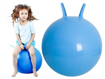 Piepūšamā Bērnu Vingrošanas Bumba 65 cm, Zila | Inflatable Kids Gymnastic Jump Ball Fitball