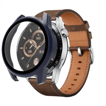 Защитное стекло с чехлом для Huawei Watch GT3 42mm, темно-синий