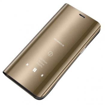 Huawei P Smart 2019 / Honor 10 Lite (POT-LX1) Clear View Case, Gold| Telefona vāciņš maciņš
