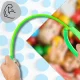 Skipper leg hula hoop Mīksta gumijas lecamaukla ar LED apgaismojumu Zaļa krāsā