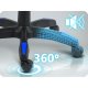 Sofotel Draknor II Ergonomic Gaming Chair with Footrest, Black and Blue