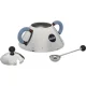 Cukurtrauks ar karotīti Alessi 9097, 20 ml, sudraba / gaiši zils