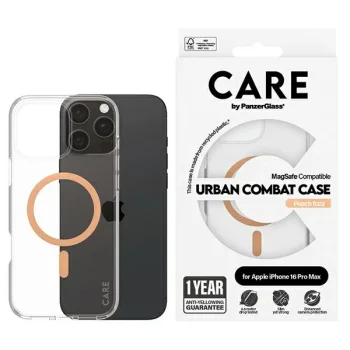 PanzerGlass iPhone 16 Pro Max vāciņš CARE Flagship MagSafe, persiku