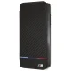 Чехол-книжка BMW Carbon Tricolor Stripe для iPhone XS Max, черный
