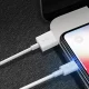 Dudao USB / Apple Iphone Lightning Data Charging Cable, 3A 1m, White | Зарядный Кабель Провод...