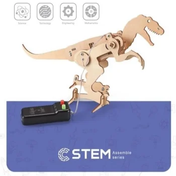 Деревянный конструктор Робот T-Rex, STEM игрушка