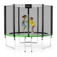 4FIZJO CLASSIC Garden Trampoline 312 cm 10 FT with Net and Ladder, Green/Black