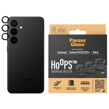 Защита камеры PanzerGlass Hoops для Samsung Galaxy S24 / S23 S23+ - с черной рамкой