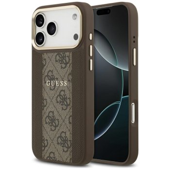 Guess 4G Stripe MagSafe vāciņš iPhone 17 Pro Max - brūns | Phone Case Cover Brown
