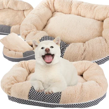 Soft Plush Pet Bed for Dogs and Cats, 60x50 cm