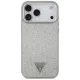 Guess Glitter Triangle Logo MagSafe vāciņš iPhone 17 Pro Max - sudraba | Phone Case Cover Silver