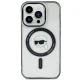 Karl Lagerfeld для iPhone 15 Pro Max чехол IML Karl`s Head MagSafe, прозрачный