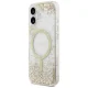Guess iPhone 17 vāciņš Resin Bottom Glitter MagSafe, zelta