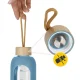 4FIZJO Glass Water Bottle 750 ml, Blue