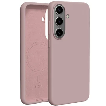 Чехол Etteri Silicone Mag для Samsung Galaxy S26, светло-розовый