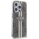 Guess iPhone 15 Pro vāciņš IML 4G Gold Stripe, brūns