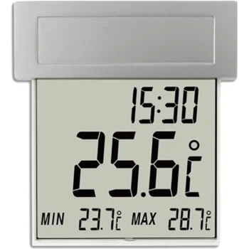 TFA 30.1035 Vision Solar digitālais loga termometrs, sudraba