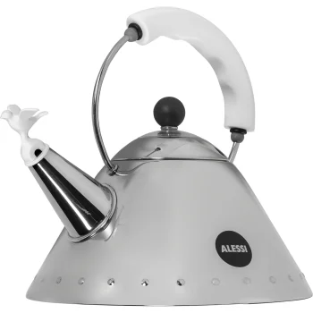 Alessi 9093 W Stovetop Tea Kettle 2 L, Silver