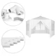 Multigarden Garden Pavilion / Commercial Tent with Windows, 2x2x2 m, White
