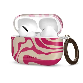 Austiņu maciņš Tech-Protect Lamano, Apple AirPods Pro 3, rozā un bēšs