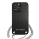 Karl Lagerfeld Leather Textured and Chain vāciņš iPhone 13 Pro Max, Melns