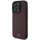 Mercedes iPhone 16 Pro Case Textured And Plain Leather MagSafe, Red