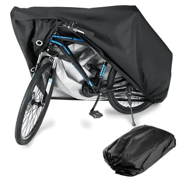 Waterproof Bicycle and Motorcycle Cover, 190x95 cm, Black