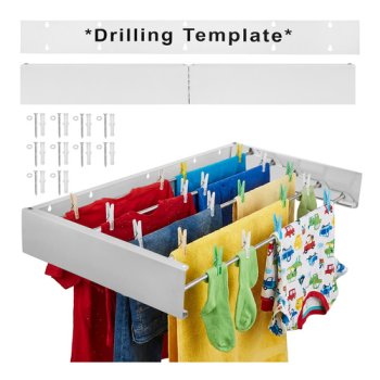 Wall-Mounted Clothes Drying Rack Foldable 80cm Ruhhy