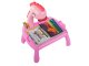 Children’s drawing projector with table and markers, pink