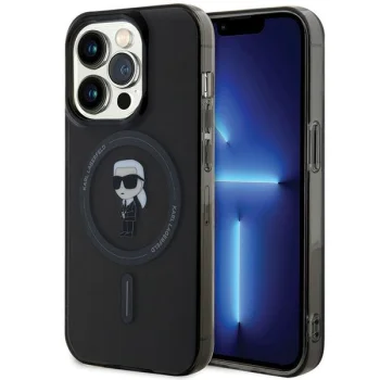 Karl Lagerfeld iPhone 14 Pro Max vāciņš IML Ikonik MagSafe, melns