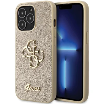 Apple iPhone 13 Pro Max 6.7'' Glitter Script Big 4G Case Cover, Gold