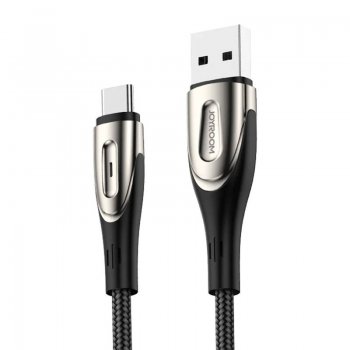Joyroom Sharp S-M411 USB to USB Type C Data Charging Cable 3A, 2m, Black | Lādētājvads Datu Pārraides Kabelis