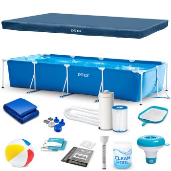 Intex 28273 karkasa baseins 450 x 220 x 84 cm, 15-in-1 komplekts