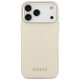 Guess Peony Hot Stamp Script MagSafe aizsargvāciņš iPhone 17 Pro Max — bēšs | Phone Case Cover