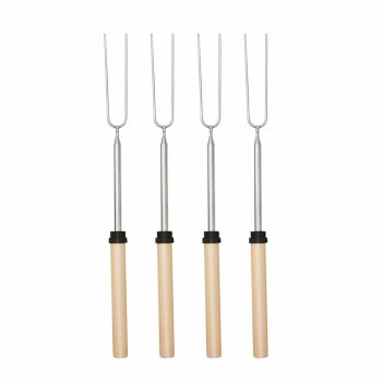 Telescopic BBQ Skewers 4 Pcs, Stainless Steel Roasting Sticks