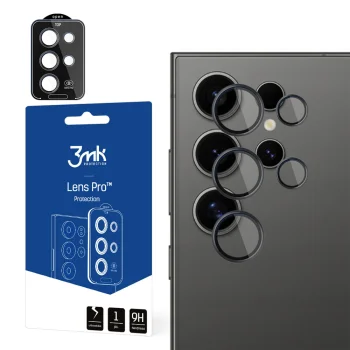 Kameras aizsargstikls 3mk Lens Protection Pro paredzēts Samsung Galaxy S24 Ultra, melns