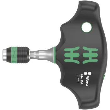 Wera 416 RA T-Handle Rapidaptor Bitholding Screwdriver, 1/4" x 45 mm