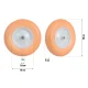 Humberg Flat-Free Wheelbarrow Wheel 4.00-8, Orange and White