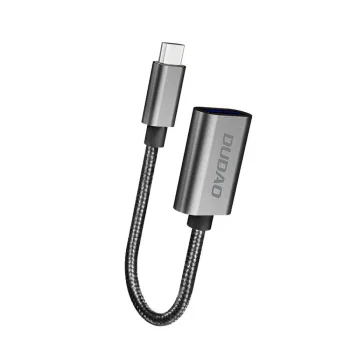 Dudao L15T USB-C uz USB-A OTG pāreja, pelēka