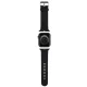 Karl Lagerfeld Apple Watch 42/44/45/49mm siksniņa 3D Rubber Karl&Choupette, melna